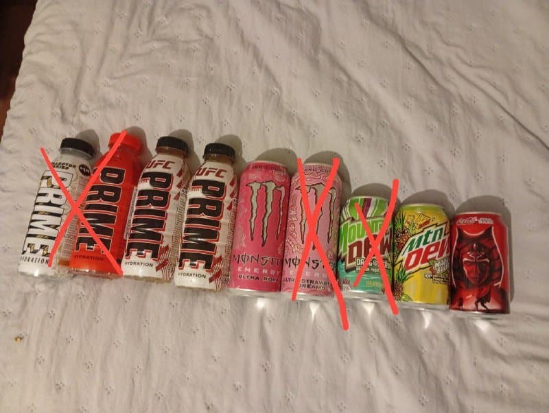 ΠΠ°ΠΏΠΈΡΠΊΠΈ Prime, Monster, Mountain Dew, Coca-Cola Π² Π°ΡΡΠΎΡΡΠΈΠΌΠ΅Π½ΡΠ΅