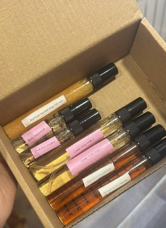 Остатки оригинального парфюма Replica, Chloe, Bois Imperial, Baccarat Rouge 540, Bonbon