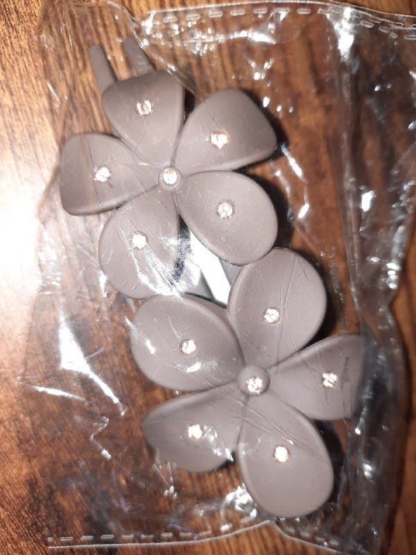 Заколка для волос темно-коричневый цвет