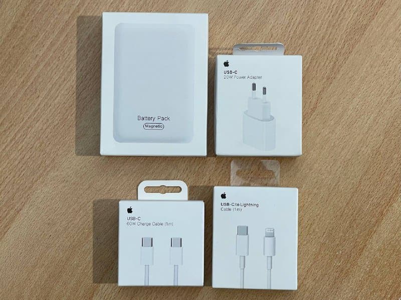 Зарядное устройство для iPhone, адаптер, кабели, MagSafe Battery Pack