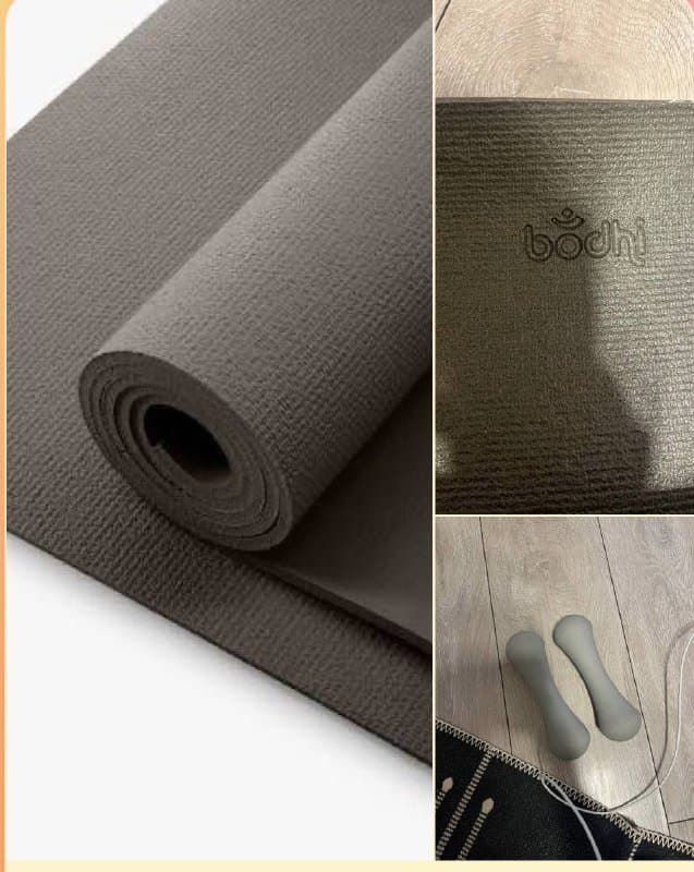 Коврик для йоги Bodhi, гантели 1 кг вместе