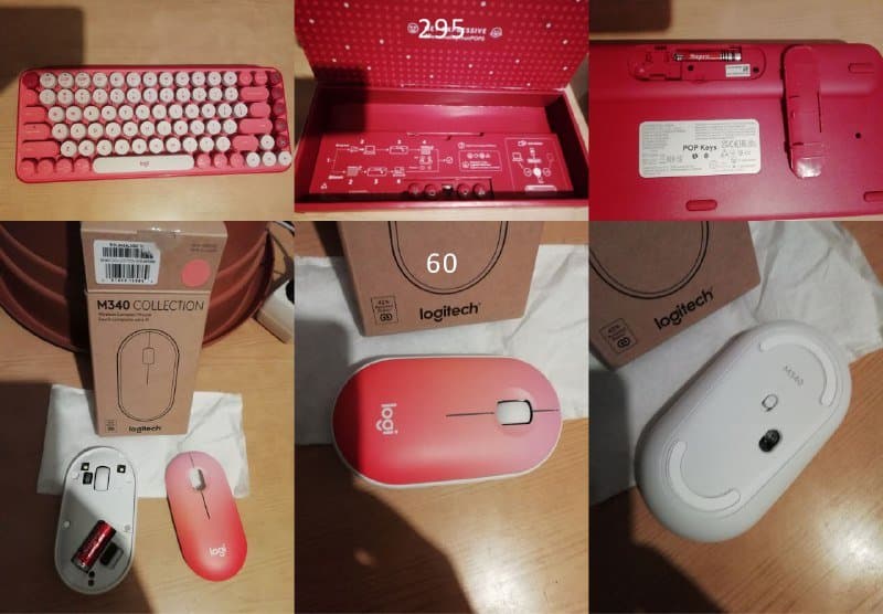 Клавиатура Logitech POP Keys, мышь Logitech M340