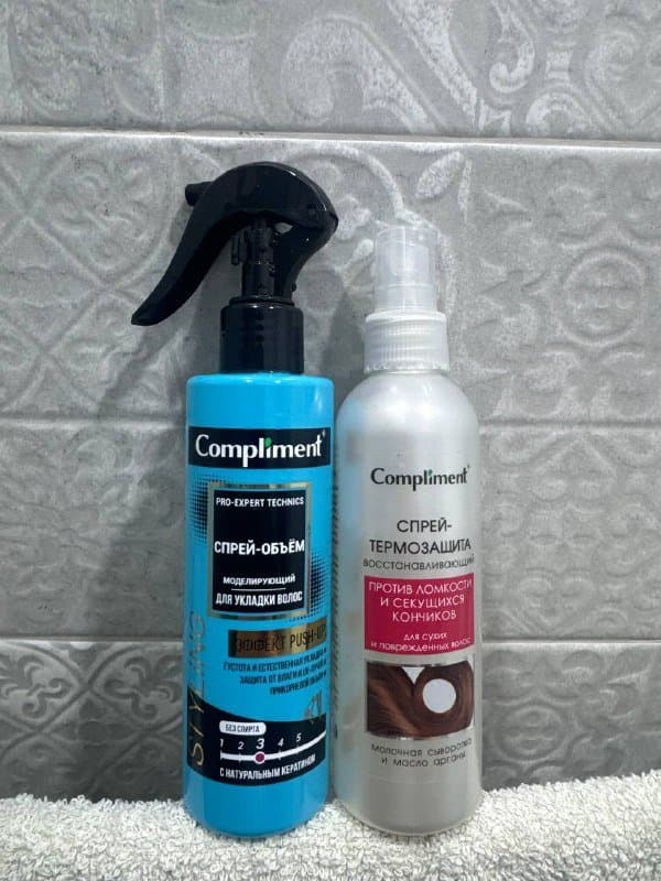 Спрей-объем для укладки волос, спрей-термозащита