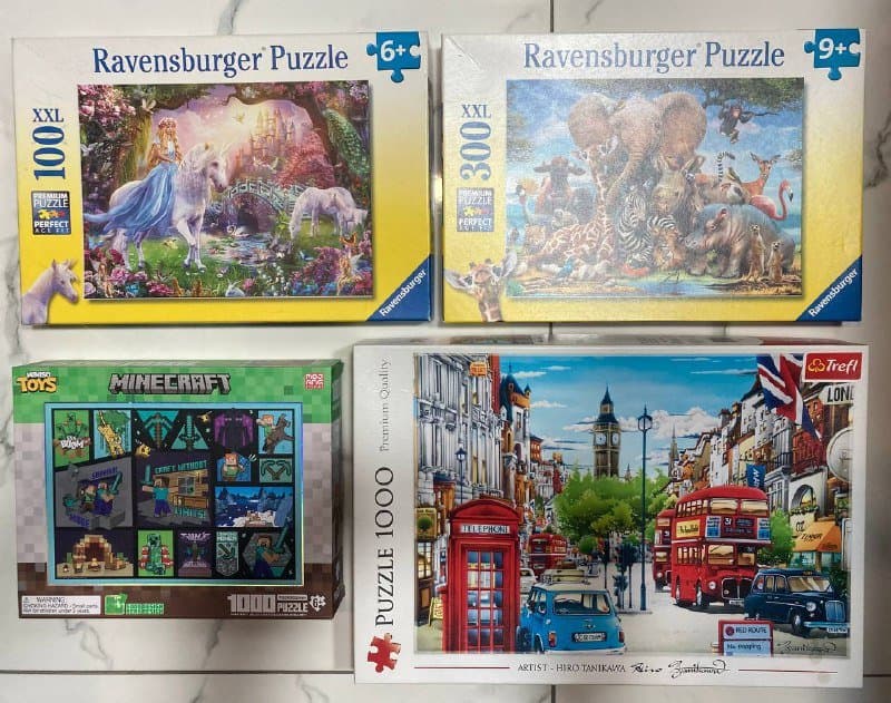 Пазлы Deffirent видов 100, 300, 1000 элементов