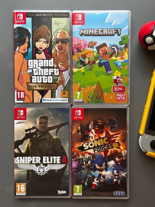 Игры Nintendo Switch GTA, Sniper Elite, Minecraft, Sonic Forces