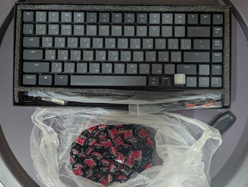 ΠΠ»Π°Π²ΠΈΠ°ΡΡΡΠ° Keychron K3 v2 Ρ ΠΎΠΏΡΠΈΡΠ΅ΡΠΊΠΈΠΌΠΈ ΡΠ²ΠΈΡΠ°ΠΌΠΈ