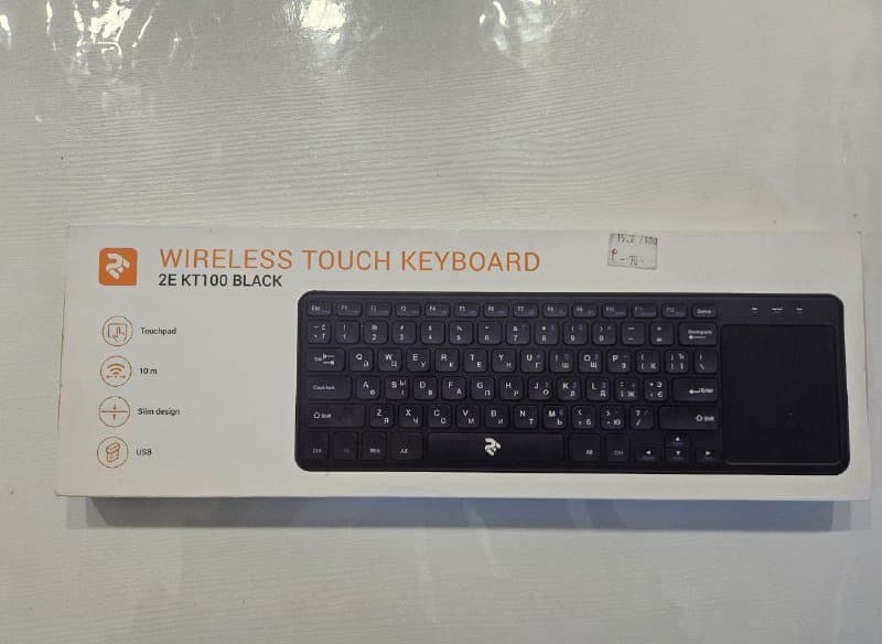 Радио-клавиатура 2E KT1000 BLACK с тачпадом