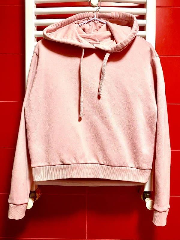 Худи укороченное нежно-розового цвета размер М